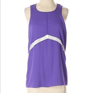 Fate purple lace-inset top NWT